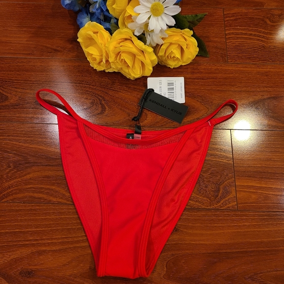 Kendall +Kylie 2pc Red Bikini Set Size Small - Picture 4 of 11